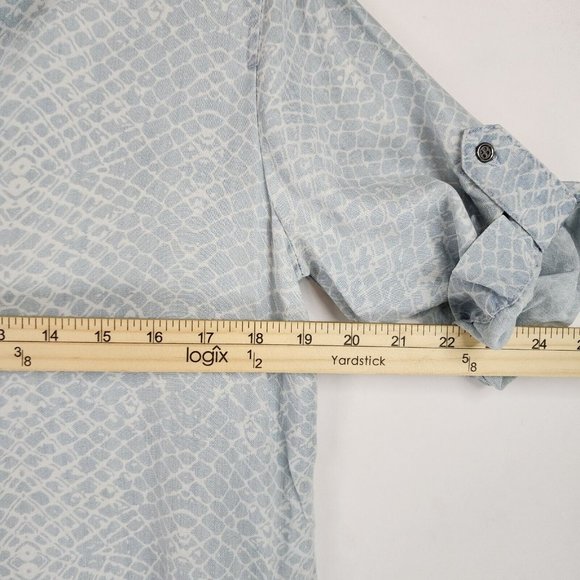 Chelsea & Theodore Dress Womens Medium Blue Soft Tencel Mom Cottage Core Mini - Picture 4 of 11